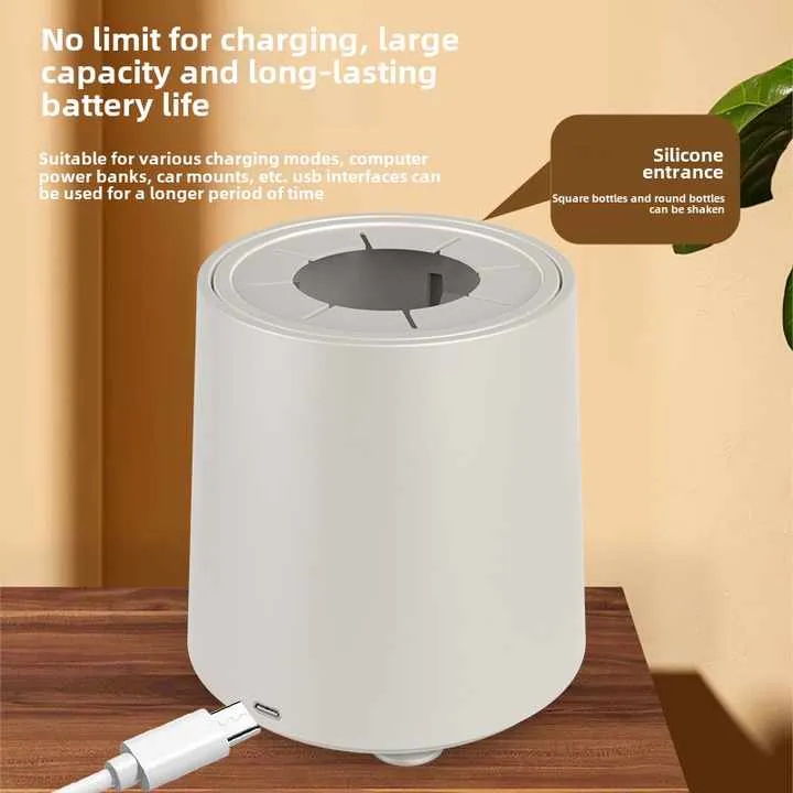 هزاز الحليب البلاستيكي القابل لإعادة الشحن بمنفذ USB أوتوماتيكي بالكامل ، هدية بالجملة للطفل لمسحوق الحليب المهتز Fully Automatic USB Rechargeable Plastic Milk Frother, Wholesale Baby Gift for Milk Powder Frother