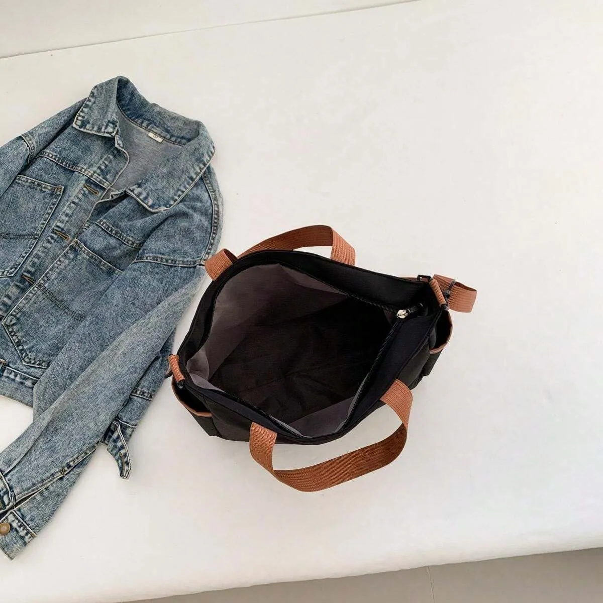 14695 1t-010 bolso de mano de mujer de estilo europeo y americano con bloques