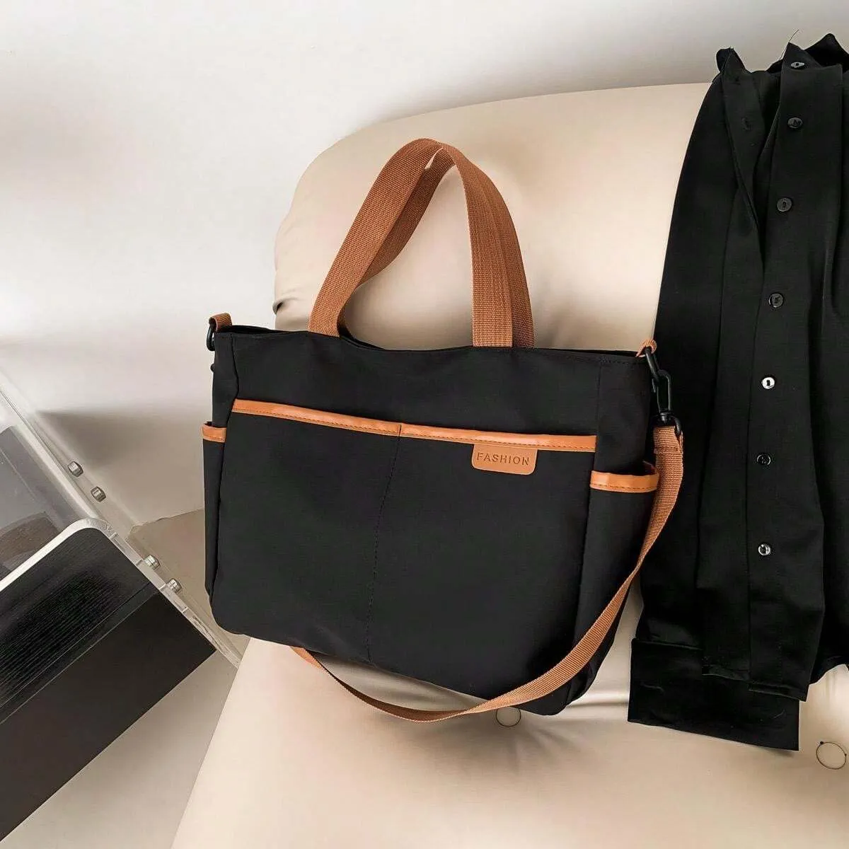 14695 1t-010 bolso de mano de mujer de estilo europeo y americano con bloques