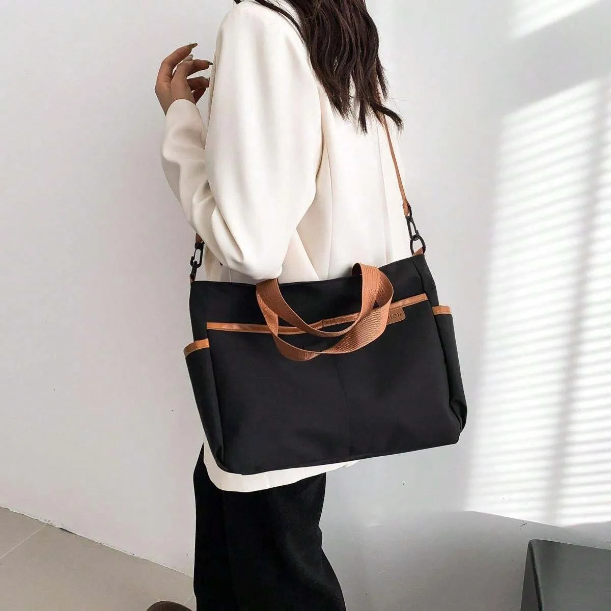 14695 1t-010 bolso de mano de mujer de estilo europeo y americano con bloques