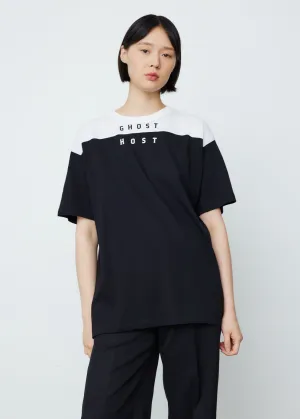 Big Fit Bicolour Americano T-Shirt Ghost Print