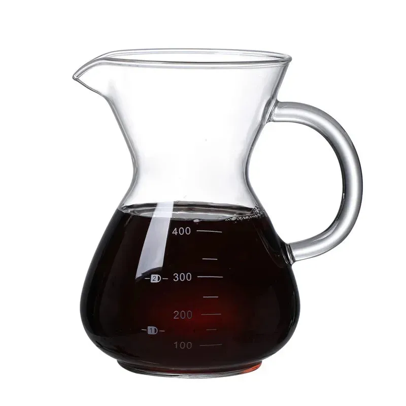 Chemex coffee pot Pour Over Coffee Brewer with Stainless Steel Coffee Filter High borosilicate glass material coffee kettle