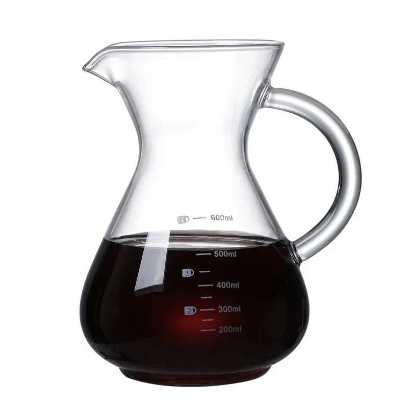 Chemex coffee pot Pour Over Coffee Brewer with Stainless Steel Coffee Filter High borosilicate glass material coffee kettle
