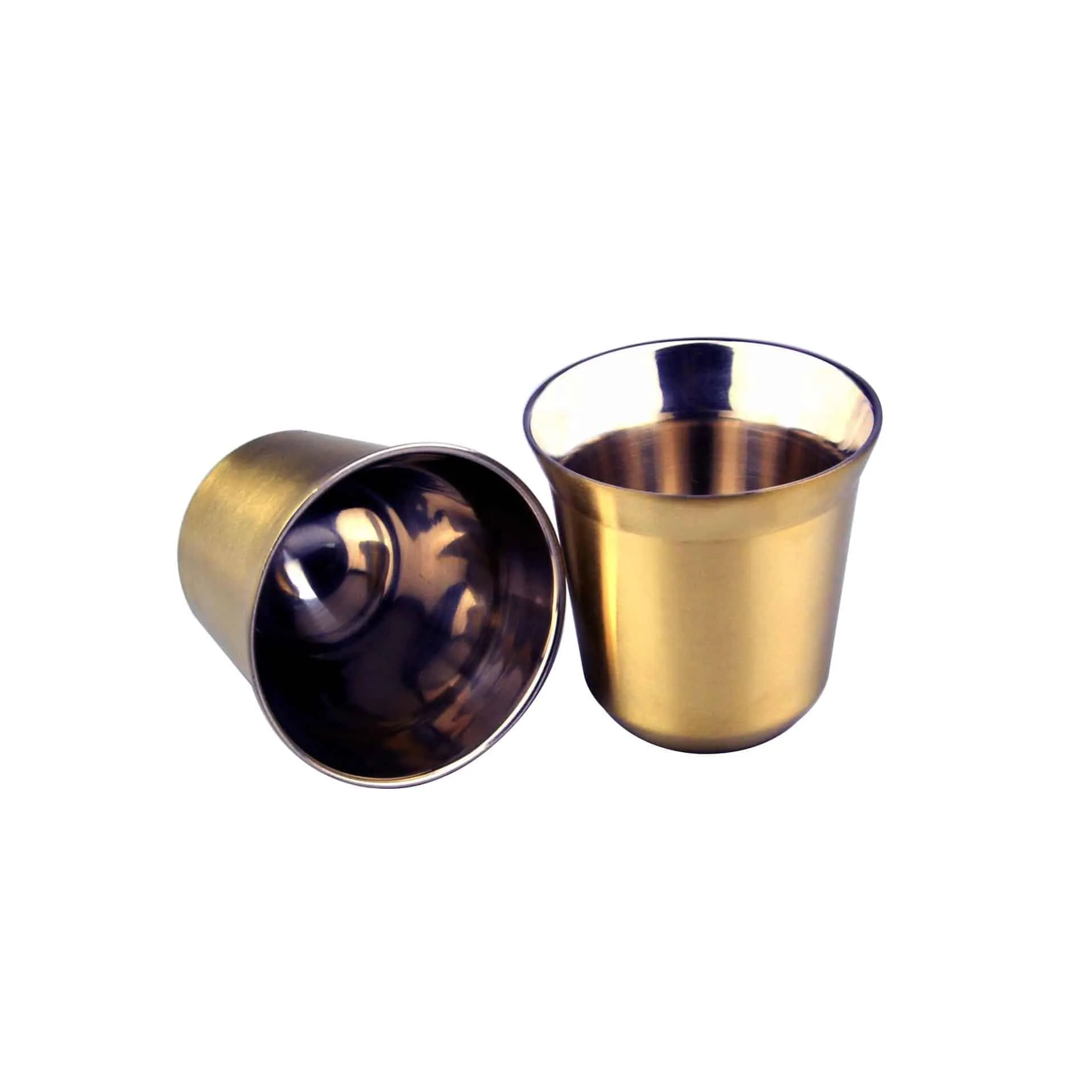 Double Wall Stainless Steel Espresso Cups 2 pcs Set