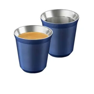 Double Wall Stainless Steel Espresso Cups 2 pcs Set
