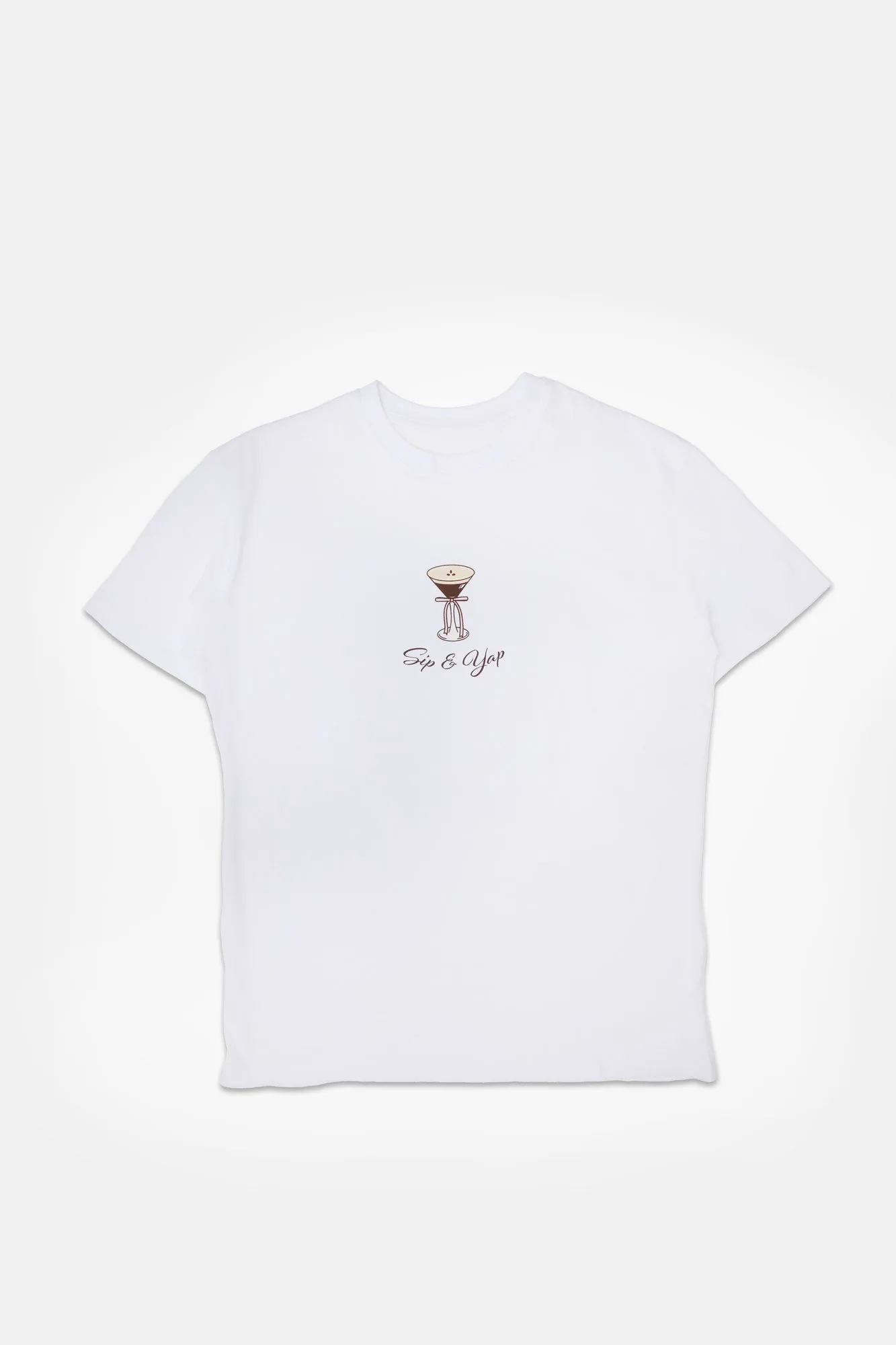 Espresso Martini Sip And Yap Graphic Boyfriend Tee