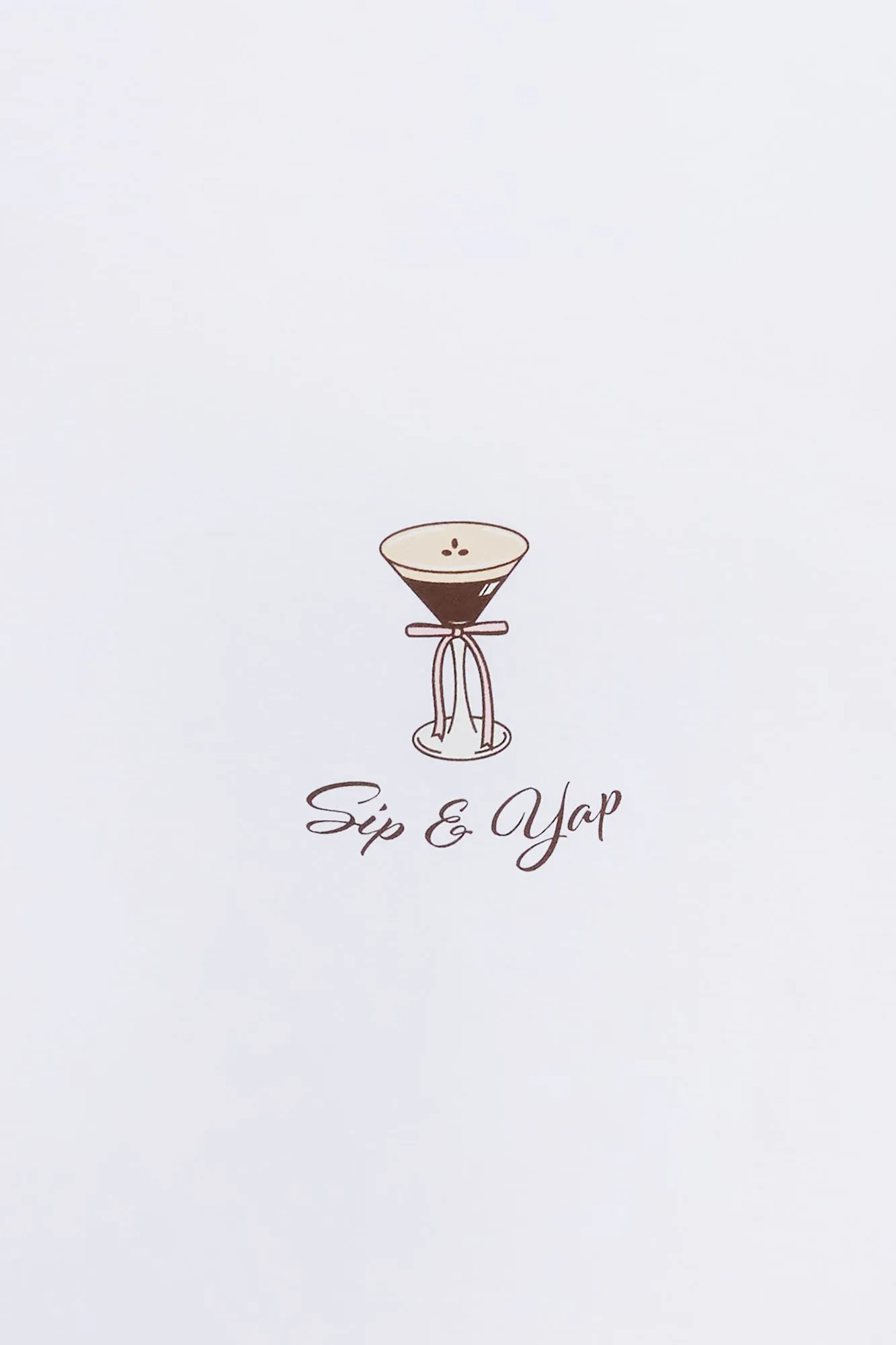 Espresso Martini Sip And Yap Graphic Boyfriend Tee