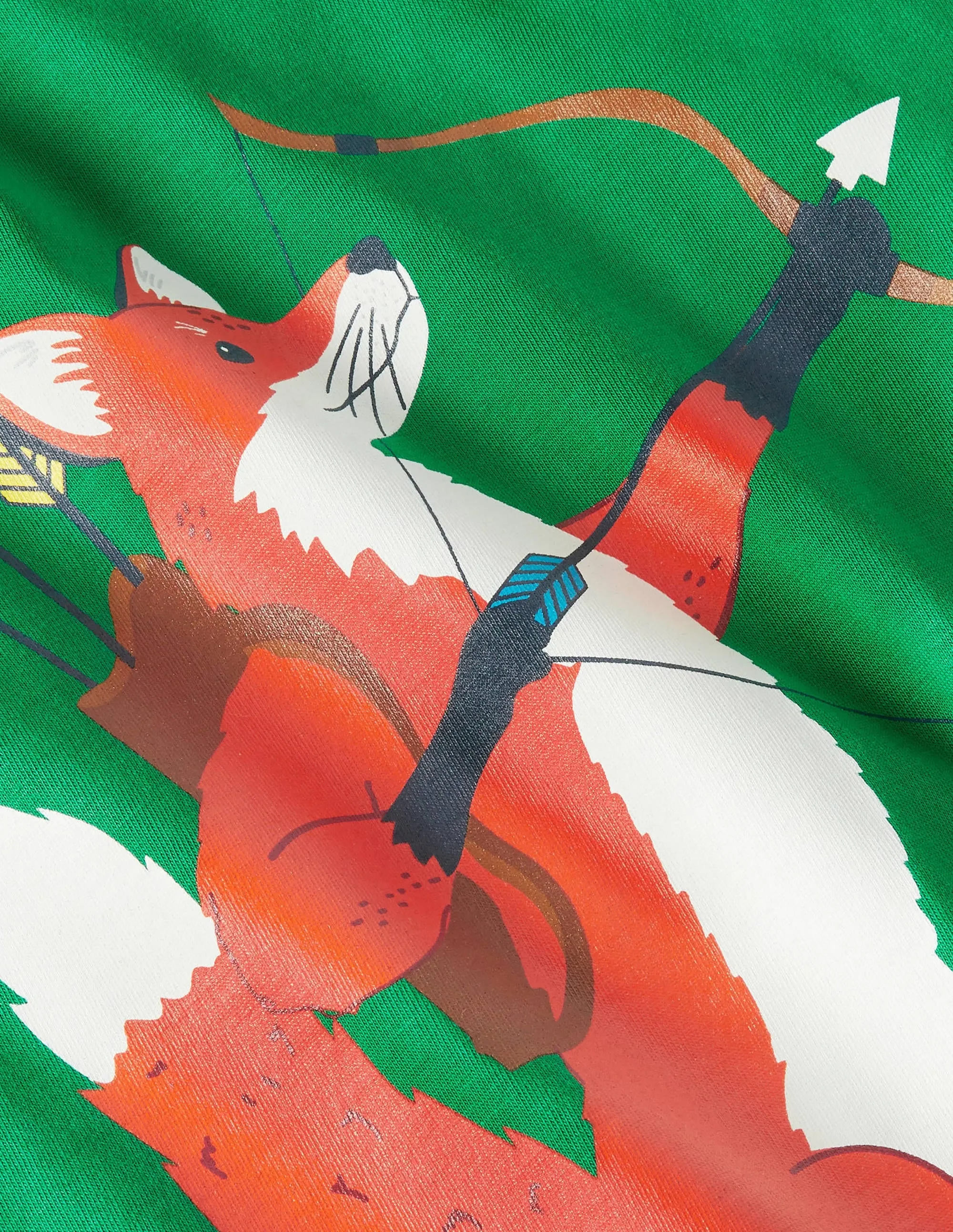 Graphic Fairytale T-shirt-Highland Green Fox Archery