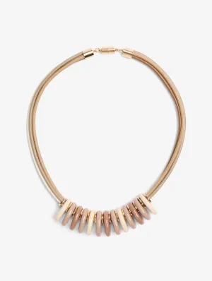 Latte Oval Beads Necklace