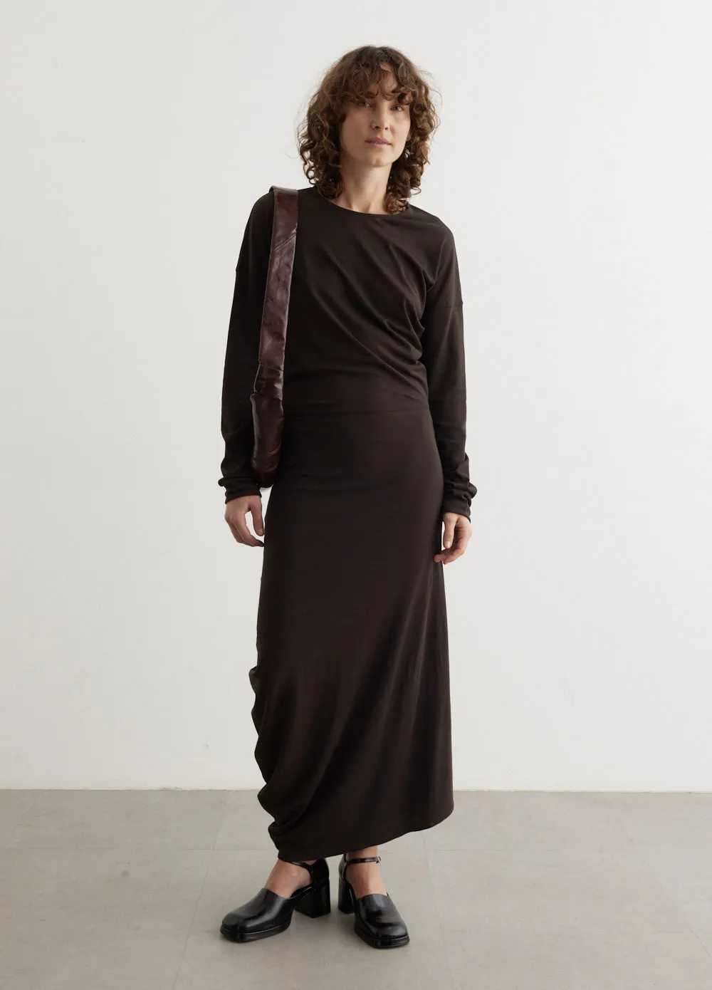 Long Sleeve Twisted Dress