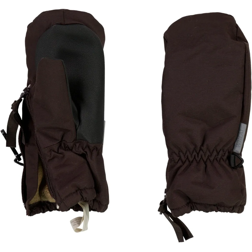 Mittens Zipper Tech - espresso