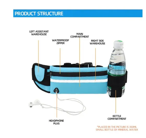 Running Sports Jogging Portable Outdoor Phone Holder Waterproof Belt Bag