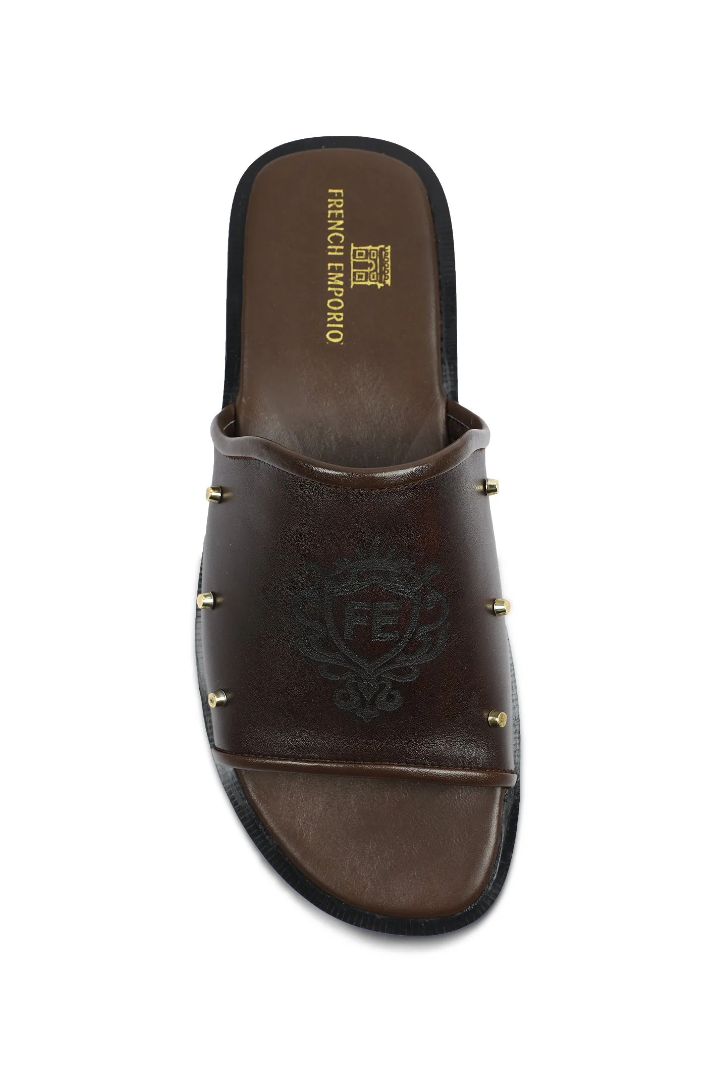 Slippers For Men in coffee SKU: SLP-0069-COFFEE