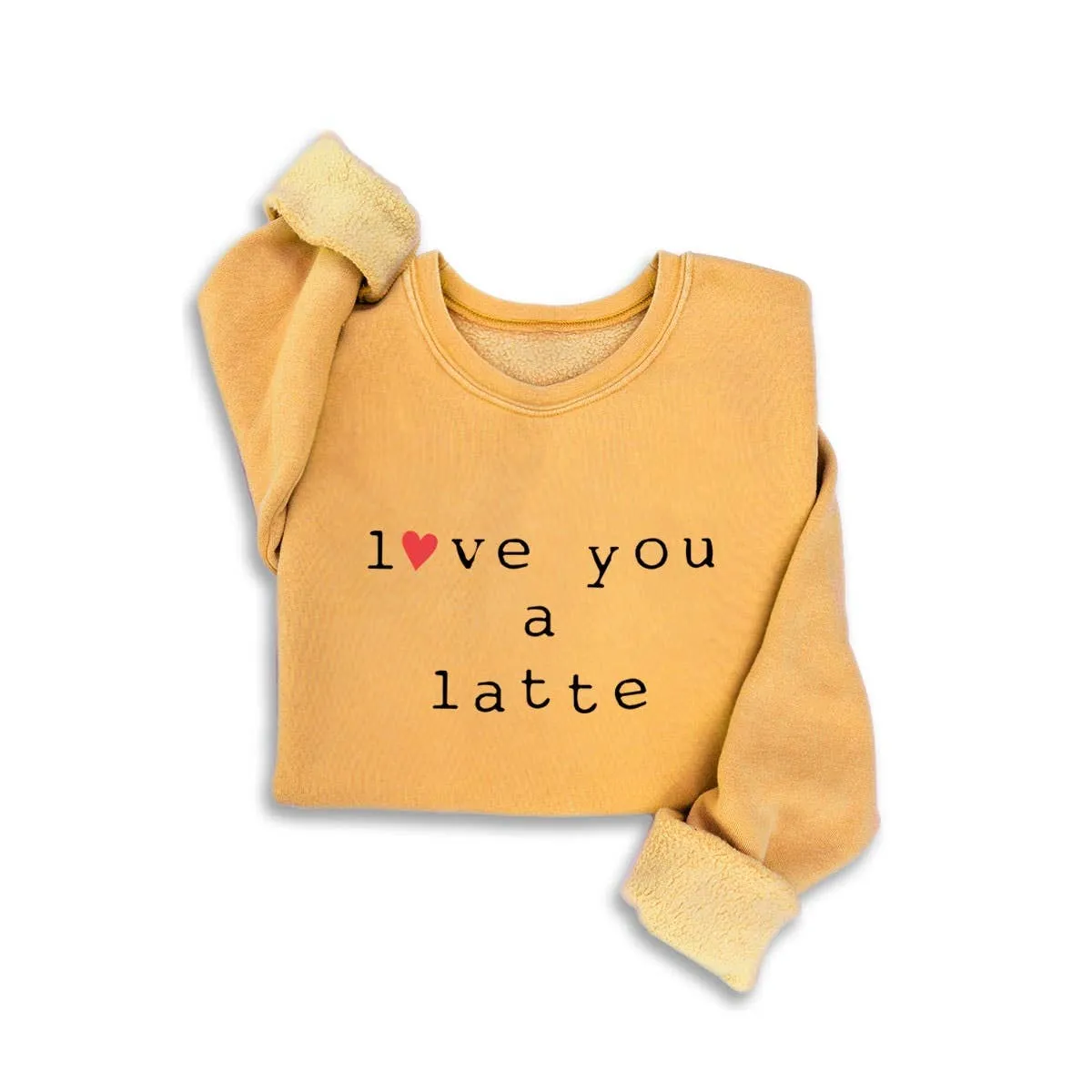 Sweatshirt | Love You a Latte | Mustard